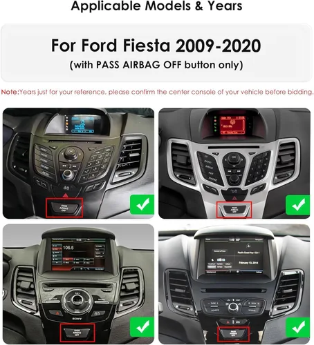 Miniatura 2 de 9.7 pulgadas HD pantalla táctil Android 14 estéreo de radio de coche actualización para Ford Fiesta 2009-2020 Carplay inalámbrico Android Auto