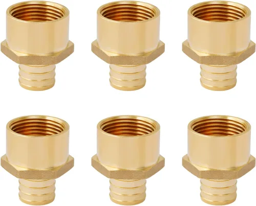 Miniatura 19 de SUNGATOR Paquete de 2 accesorios de latón PEX de 1" a 1" hembra NPT, certificados por