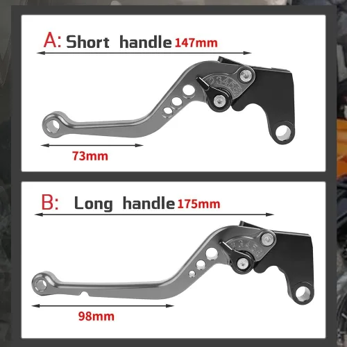 Miniatura 2 de Palancas de embrague de freno largo para motocicleta Ducati MULTISTRADA 1200 1200S 1200GT 2010-2018 Palancas de embrague de freno de embrague corto