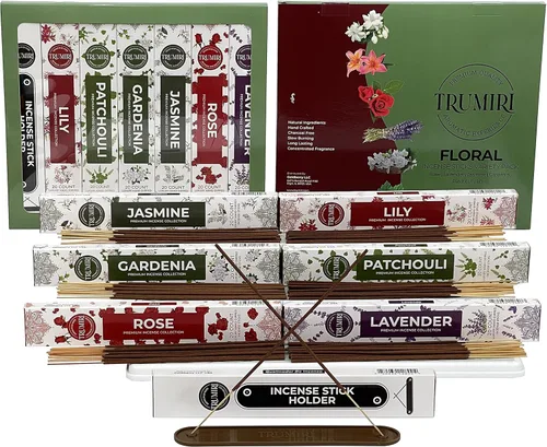 Miniatura 14 de Paquete variado de varitas de incienso gourmet - 120 varillas (6 fragancias x 20 varillas) - Canela, Vainilla, Café, Chocolate - Varillas