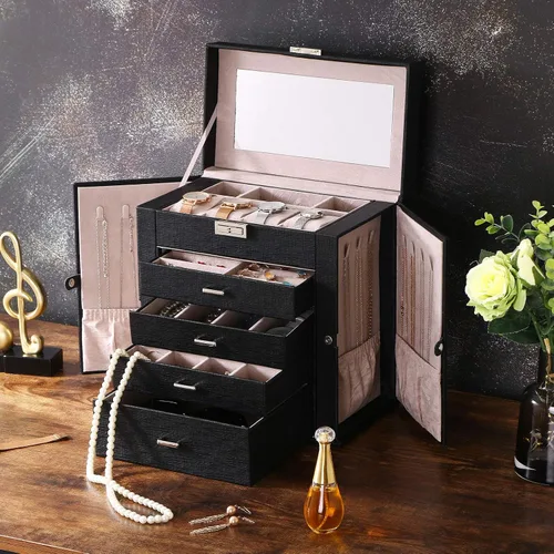Miniatura 2 de ANWBROAD Joyero con cajones extraíbles para mujer organizador de joyas grande de diferentes maneras para todas tus joyas estuche de joyería
