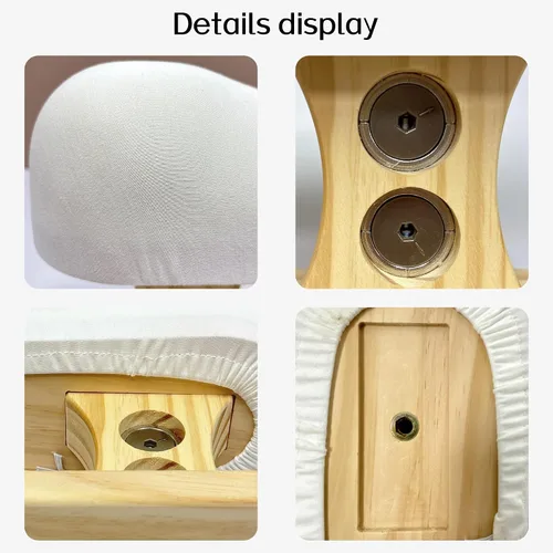 Miniatura 3 de Tabla de planchar de corsé de busto, tabla de planchar de manga pequeña con base de madera maciza, jamón a medida con varias superficies de prensado