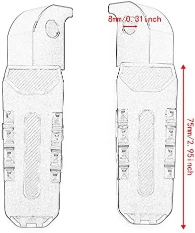 Miniatura 3 de Reposapiés trasero de motocicleta Pedales para Yamaha MT09 MTN850 MT09, MT07 MT03 para Yamaha XSR900 XSR700 XP500 XP530 para Yamaha FZ1 FZ6 FZ8 FZ07