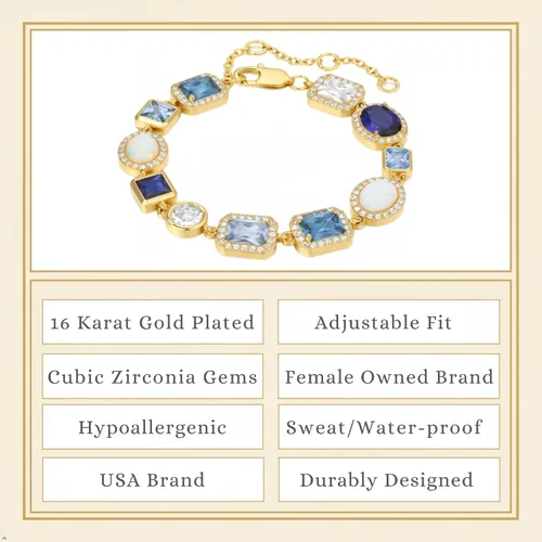 Miniatura 5 de Pulsera Solsticio Azul Azul (Oro)