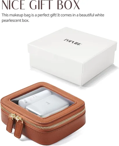 Miniatura 7 de Bolsa de maquillaje transparente Popvibe, estuche de cosméticos de viaje con cremallera, bolsa de aseo transparente con cremallera, organizador