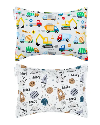 Miniatura 28 de ALVABABY Paquete de 2 fundas de almohada de algodón orgánico para niños pequeños, fundas de almohada para niños de 13 x 18 pulgadas o 12 x 16