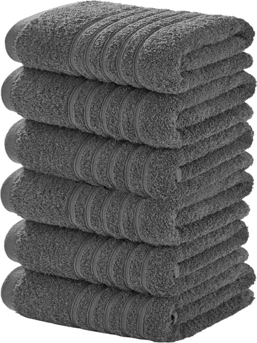 Miniatura 26 de Aibaser Toallas de mano - 16x30 pulgadas - Toallas de mano ligeras y altamente absorbentes para baño, viaje, gimnasio, ducha y spa (Azul)