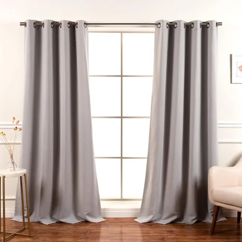 Miniatura 55 de Best Home Fashion Cortinas Opacas 2 Paneles - Tratamiento de Ventana con Aislamiento Térmico Premium Cortinas Opacas para Dormitorio - Parte Castaño