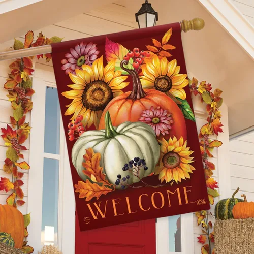 Miniatura 2 de Briarwood Lane Bandera floral de otoño para casa