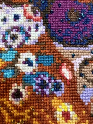 Miniatura 8 de RIOLIS - Motherly Love After G. Klimt 916, kit de punto de cruz de San Valentín de 11,81 pulgadas x 13,78, kits de punto de cruz para principiantes