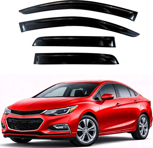 Miniatura 159 de KPY Visor de ventana compatible con Hyundai Tucson 2021-2025, 4 piezas de deflector de ventilación para ventana lateral, estilo Mugen, protector