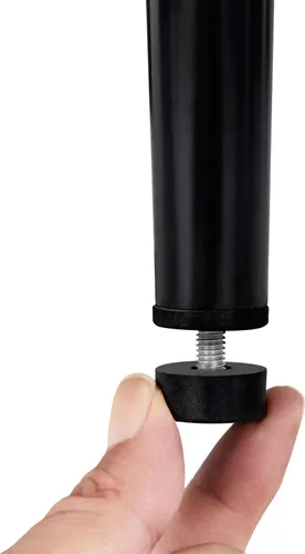 Miniatura 7 de Topeakmart Juego de 2 sillas de comedor de metal, sillas industriales de respaldo alto, sillas de comedor modernas de mediados de siglo, color negro