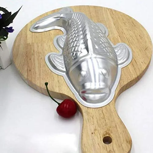 Miniatura 5 de Molde Koi en forma de pez - Molde para pastel de aleación de aluminio 3D (10 pulgadas)