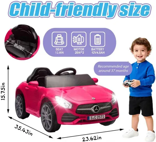 Miniatura 3 de Coche camioneta Mercedes-Benz CLS 350 de 12 V con licencia para montar para niños, juguetes para montar para niños pequeños con control de padres