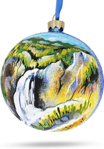 Miniatura 3 de Yellowstone National Park, Wyoming - Adorno navideño de bolas de cristal de 4 pulgadas
