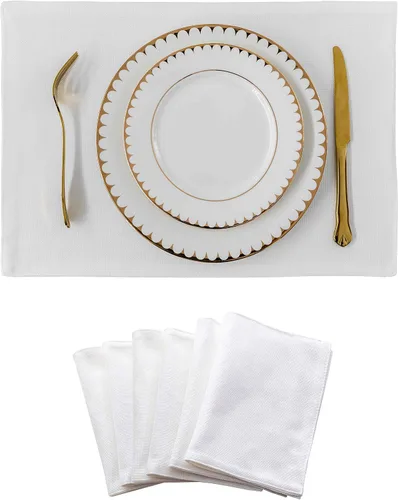 Miniatura 53 de Juego de 6 manteles individuales resistentes al calor para mesa de comedor y cocina de Home Brilliant, manteles individuales para mesa de comedor
