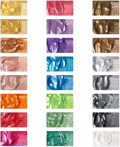 Miniatura 6 de Castle Art Supplies Juego de 24 tubos acrílicos metálicos Fórmula mejorada 24 tubos de 0.47 onzas líquidas para artistas adultos, principiantes
