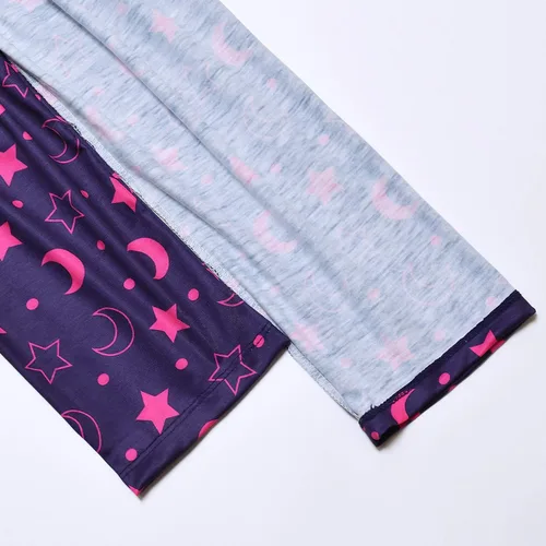 Miniatura 40 de QPANCY Conjunto de pijamas a juego para niñas y muñecas, pijamas de manga larga para otoño e invierno