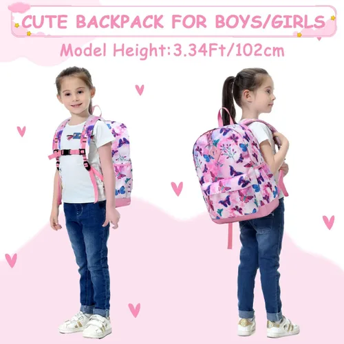Miniatura 6 de VASCHY - Mochilas para niños y niñas, ligeras, resistentes al agua, con correa para el pecho