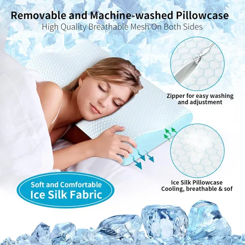 Miniatura 2 de Almohadas de Espuma Viscoelástica Almohada para el Cuello para Dormir, Almohada Cervical Ergonómica Almohada de Cama para Personas que Duermen