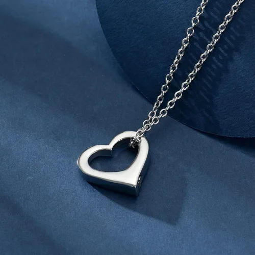Miniatura 4 de constantlife Joyería de cremación para cenizas – Colgante de corazón conmemorativo collar de urna conmemorativa soporte para cenizas de acero