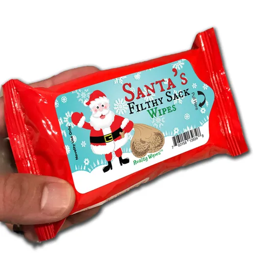 Miniatura 6 de Santa's Filthy Sack Wipes - Toallitas húmedas navideñas para amigos, tamaño de bolsillo, sin alcohol