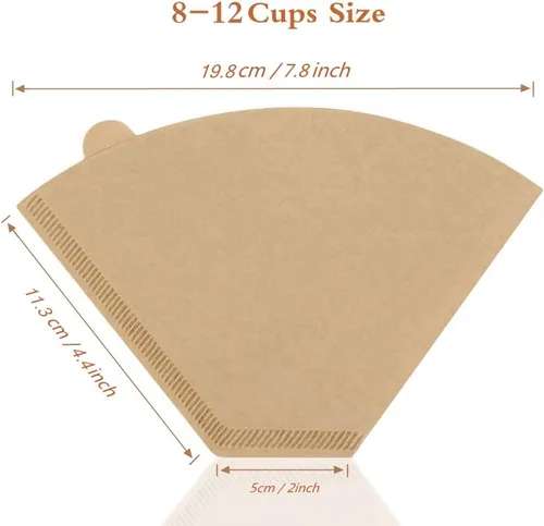 Miniatura 3 de Filtro de café #4, filtro de café en cono de 8 a 12 tazas, filtros de café desechables para un sabor suave y limpio, verter sobre y cafetera Natural