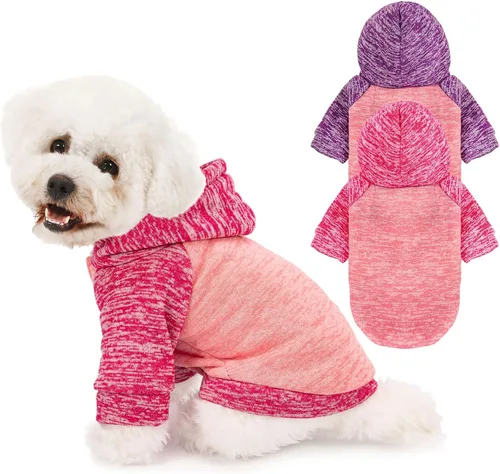 Miniatura 10 de Suéter para Perro, Suéteres para Perros Pequeños, Paquete de 2, 3 Ropa Cálida y Suave para Mascotas para Cachorro, Gato Mediano Grande, Perros Niña