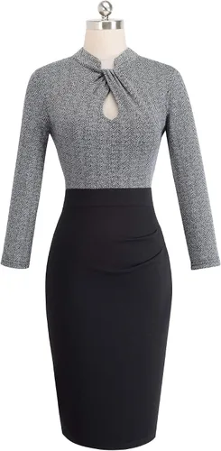 Miniatura 2 de Homeyee Vestido de manga corta, para iglesia y negocios, B430, para mujer