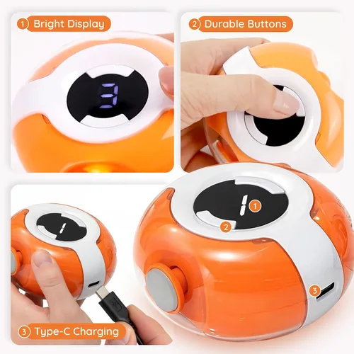 Miniatura 6 de Cortador de uñas eléctrico 2 en 1 y pulidor de uñas (naranja)