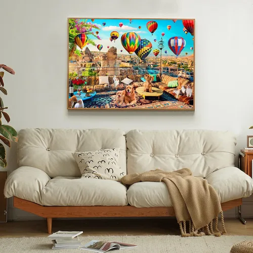 Miniatura 2 de Jigsaw Puzzles 1000 Pieces -1000 Piece Puzzles for Adults 1000 Pieces Pieces Puzzle Game Decompression Toys hot air Ball Puzzle