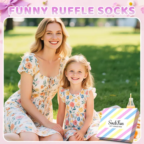Miniatura 14 de sockfun Calcetines con volantes para bebé, calcetines de encaje con volantes para niños pequeños y niñas