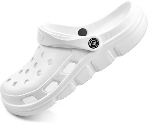 Miniatura 20 de PIMIO Zuecos de jardín para mujeres y hombres, zapatos de trabajo sin cordones con soporte de arco, zapatos de agua de secado rápido para mujeres