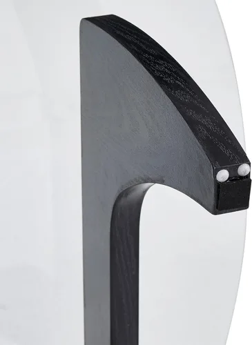 Miniatura 7 de Btrpily Mesa de centro de madera, moderna mesa de centro negra, contemporánea, elegante, muebles de alta gama para tu sala de estar