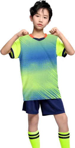 Miniatura 3 de LUCKYLUAN Conjunto de calcetines y pantalones cortos de fútbol para niños, uniforme deportivo de fútbol para niños y niñas