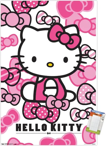 Miniatura 14 de Trends International Hello Kitty - Póster de pared con lazos, 14.725 x 22.375 pulgadas, versión enmarcada de madera de granero