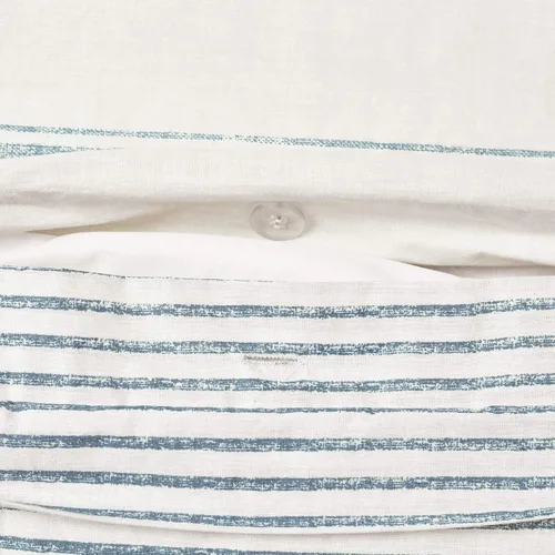Miniatura 5 de Lush Decor Funda de Edredón Reversible de Algodón a Rayas Estilo Granja Twin XL Juego de 2 Piezas Azul - Juego de Ropa de Cama Twin XL - Funda