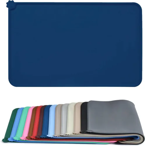 Miniatura 13 de AUDWUD - Tapete de silicona impermeable para alimentación de mascotas, almohadilla antideslizante para tazón, tapete para perros para comida y agua