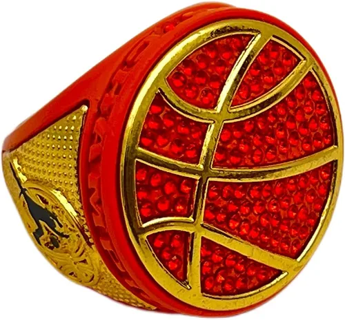 Miniatura 6 de Anillos deportivos de descuento, ANILLO DE CAMPEONATO DE BALONATO DE BASKETBALL DE LUJO — Colores surtidos, Cuerpo pintado con piedras, Anillo