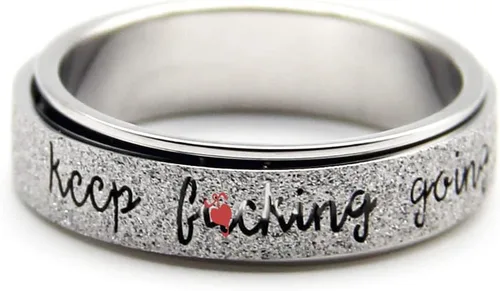 Miniatura 8 de Anillo Inicial Giratoria de Ansiedad para Mujeres Anillo de Ansiedad para Mujeres y Hombres Anillo de Pulgar para Hombres Anillo Giratoria de Plata