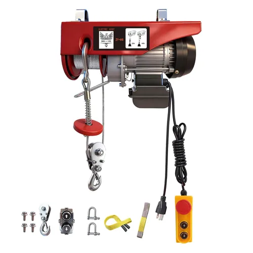 Miniatura 13 de Polipasto eléctrico, cabrestante eléctrico de 880 libras con control remoto inalámbrico, polipasto eléctrico de 110 V con control remoto, motor