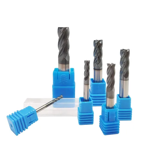 6 piezas de 1/2 pulgada 3/8 pulgadas 5/16 pulgadas 1/4 pulgadas 3/16 pulgadas 1/8 pulgadas 1/8 pulgadas molino de carburo cuadrado, 45 grados de un