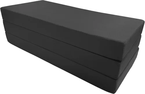 Miniatura 3 de D&D Futon Furniture Camas de espuma Shikibuton de tamaño matrimonial negro de 6 x 54 x 75 pulgadas, espuma blanca resistente de alta densidad de 1.8