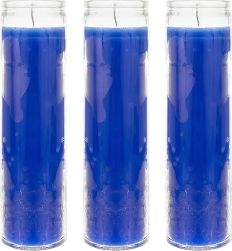 Miniatura 26 de Mega Candles 6 velas de oración devocionales sin perfume de color rojo para 7 días, velas de cera prémium de 2 x 8 pulgadas, santuario, vigilias