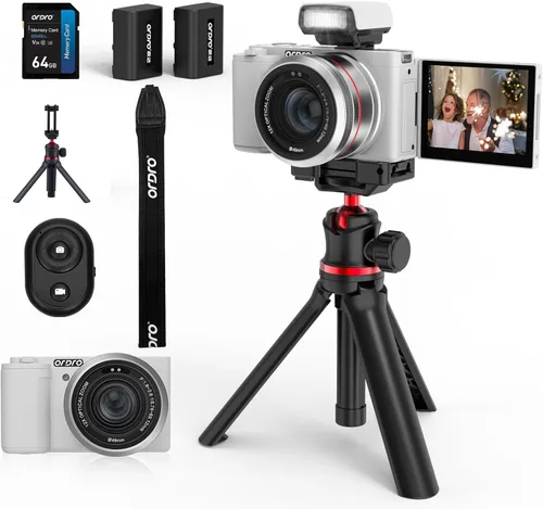 ORDRO Cámaras digitales G730 5K para fotografía – Cámara creadora de contenido de viaje con zoom óptico de 64MP 12X y cámara de vlogging de YouTube