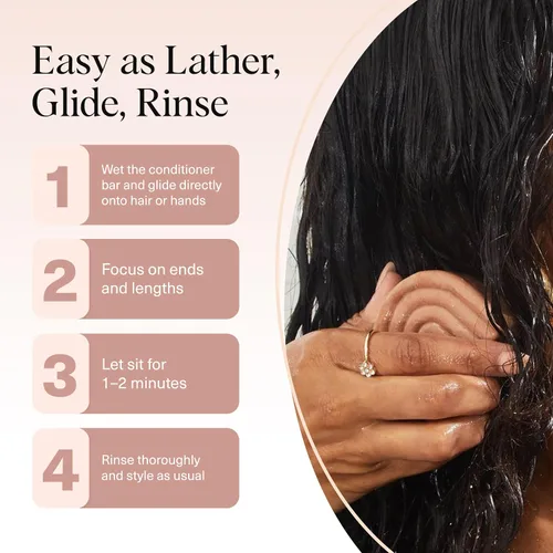 Miniatura 7 de Kitsch Barra de acondicionador de manteca de karité – Acondicionador hidratante para restaurar la humedad del cabello, domar el encrespamiento