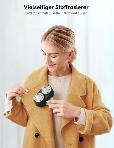 Miniatura 6 de VASSON Afeitadora de tela, removedor eléctrico de pelusas, afeitadora de pelusa recargable, afeitadoras de suéter para quitar pelusas, removedor