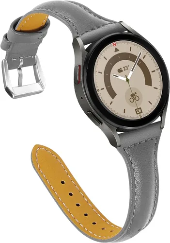 Miniatura 31 de JOYOZY Correa de cuero compatible con Samsung Galaxy Watch 6/7/FE/5/4 de 40 mm, 44 mm, Active (40 mm)/2 (40 mm) (44 mm), correa de muñeca delgada