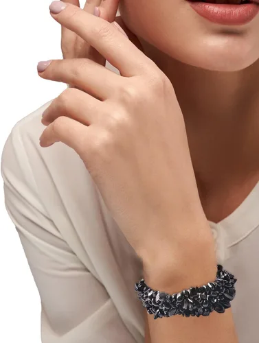 Miniatura 3 de SHOP LC DELIVERING JOY Pulsera de chips de turmalina negra para mujer, joyería elástica, regalos de cumpleaños, Gema, Turmalina