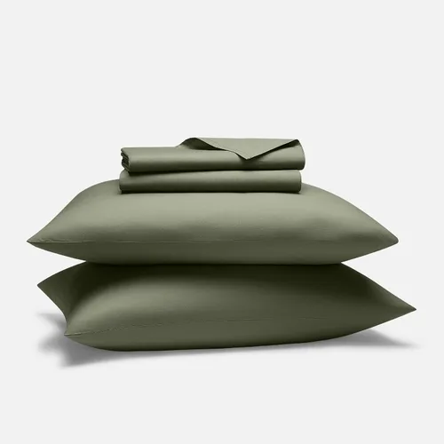 Miniatura 8 de Brooklinen Juego de sábanas de percal de lujo, 4 piezas, sábanas de cama 100% algodón, 1 sábana bajera y 1 sábana encimera, 2 fundas de almohada